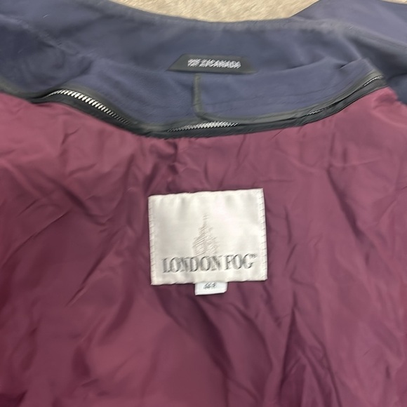 Vintage london fog navy blue double breasted men trenchcoat - Picture 6 of 6